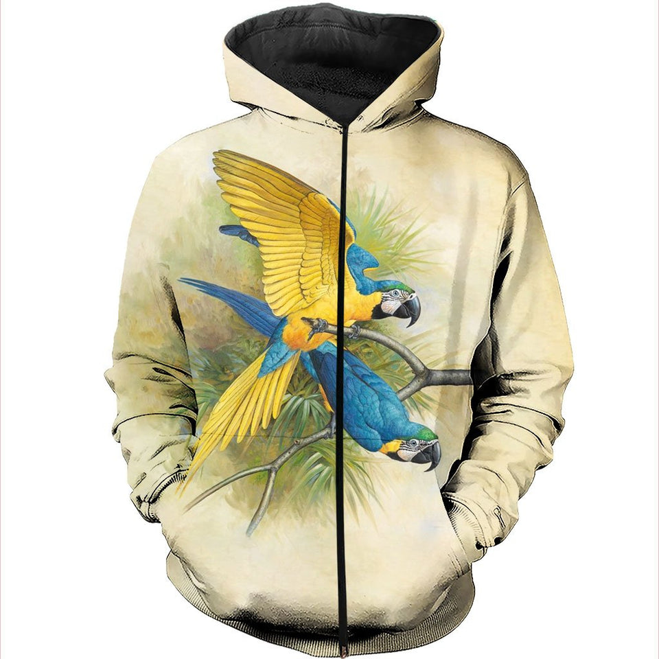 3D All Over Printed Blue & Yellow Macaw Shirts And Shorts DT301013