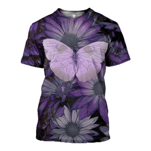 Printed Butterfly T Shirt Long sleeve Hoodie DT140502
