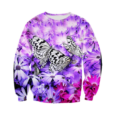 3D Printed Butterfly T Shirt Long sleeve Hoodie DT240501