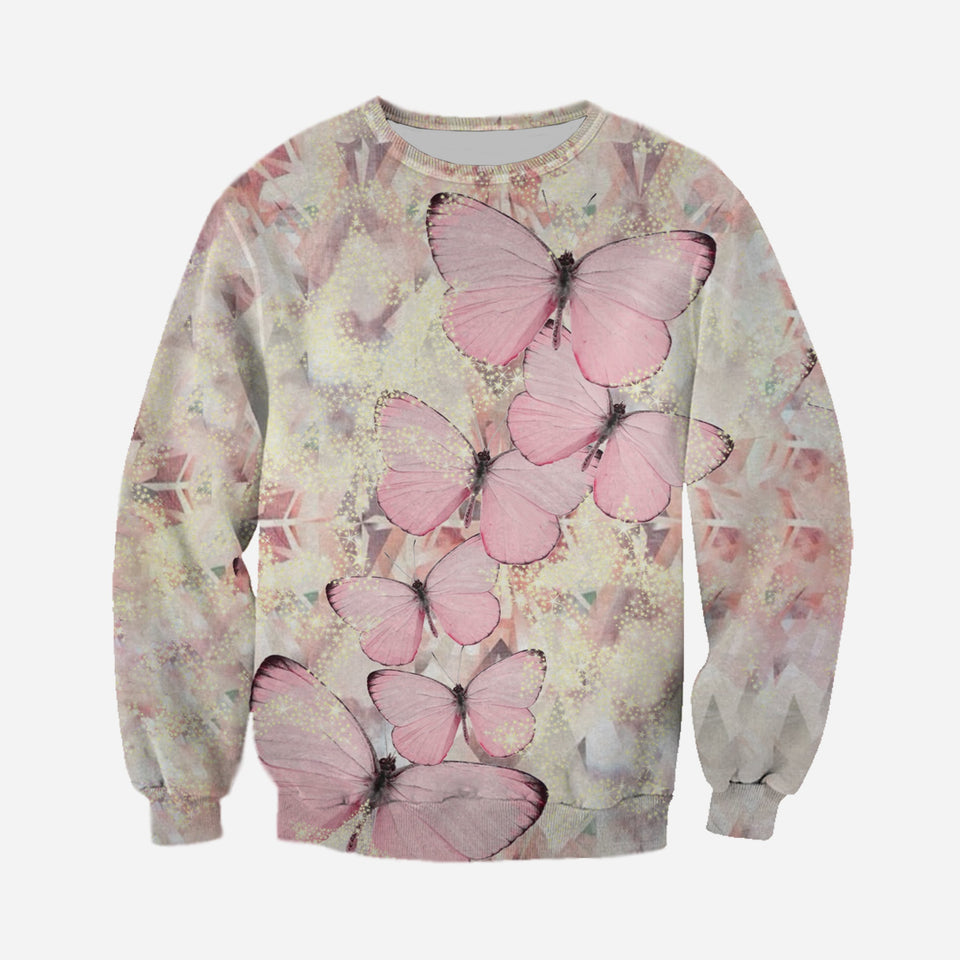 3D Printed Butterfly T Shirt Long sleeve Hoodie DT190501