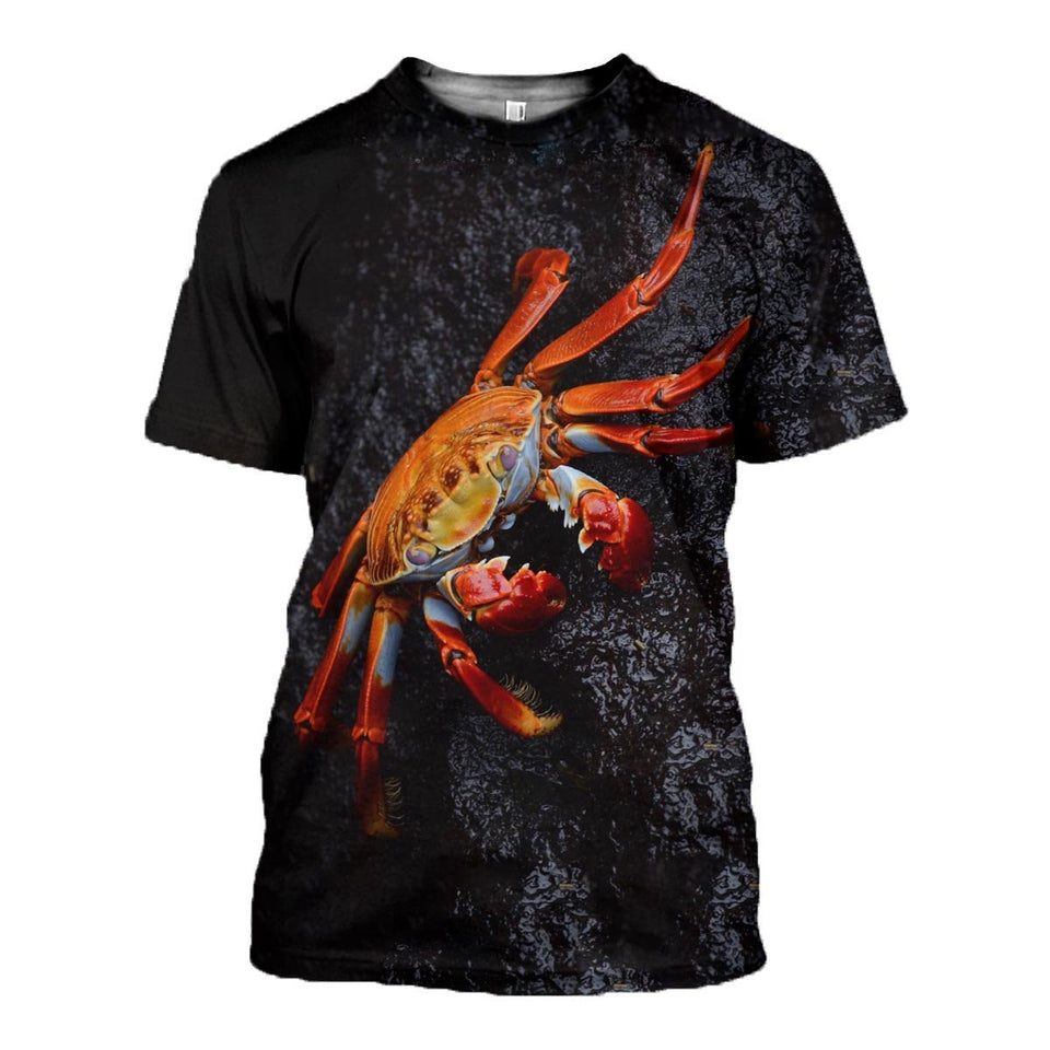 3D Printed Crab T Shirt Long sleeve Hoodie DT130601