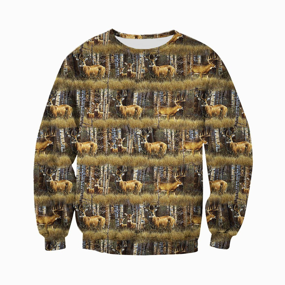 3D All Over Printed Deer Camo Shirts And Shorts DT051105