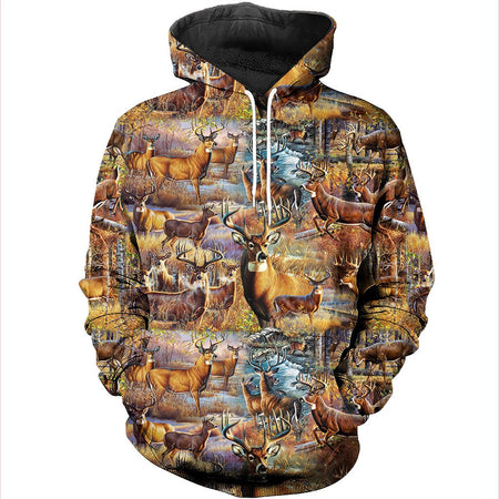 3D All Over Printed Deer Shirts And Shorts DT091101