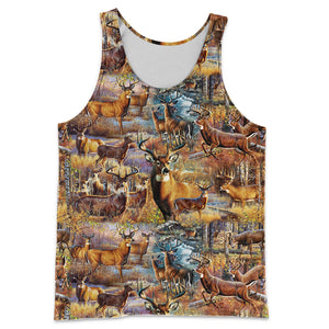 3D All Over Printed Deer Shirts And Shorts DT091101