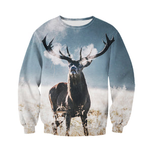 3D Printed Deer T Shirt Long sleeve Hoodie DT220506