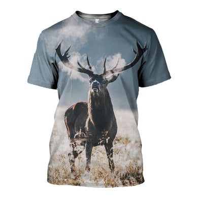 3D Printed Deer T Shirt Long sleeve Hoodie DT220506