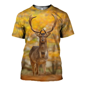 3D Printed Deer T Shirt Long sleeve Hoodie DT220602