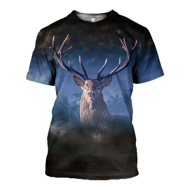 3D Printed Deer T Shirt Long sleeve Hoodie DT220604
