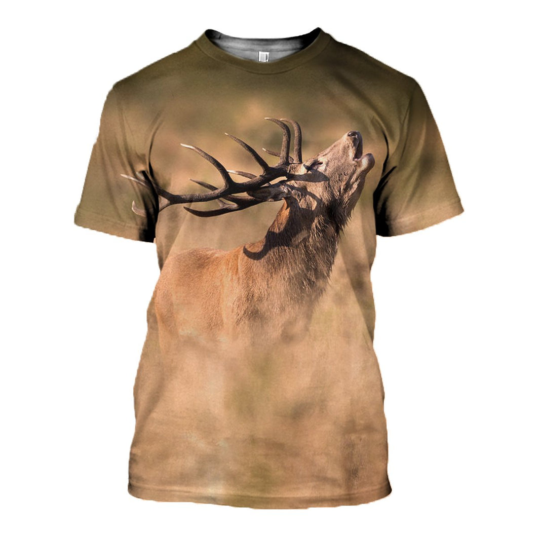 3D Printed Deer T Shirt Long sleeve Hoodie DT220605