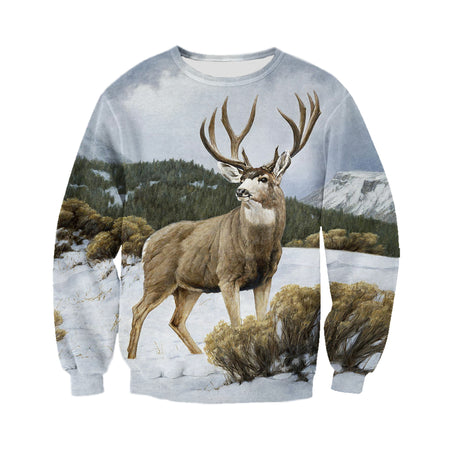 3D Printed Deer T Shirt Long sleeve Hoodie DT220606