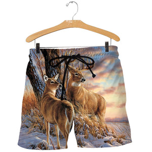 3D All Over Printed Deer Shirts And Shorts DT301001