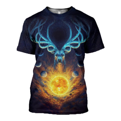 3D Printed Deer T shirt Hoodie DT100507