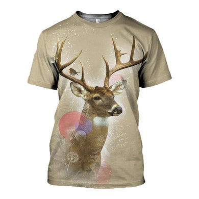 3D Printed Deer Hoodie T-shirt DT070504