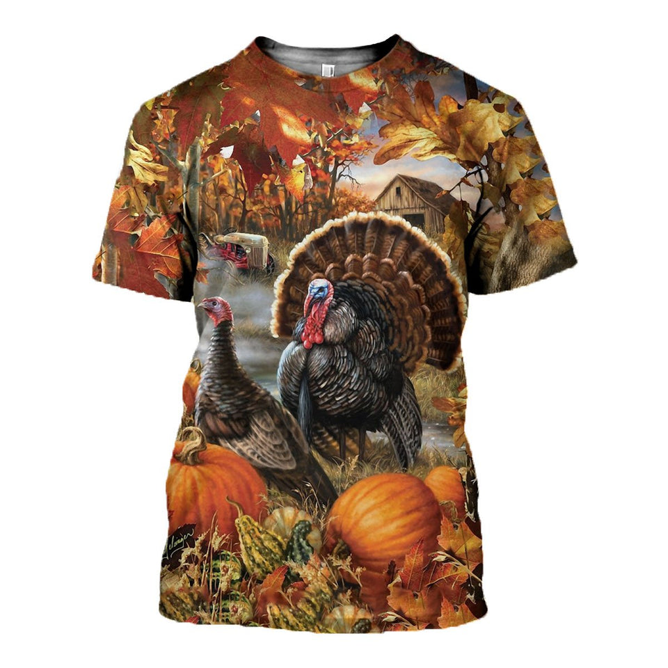 3D printed Turkey T-shirt Hoodie DT250704