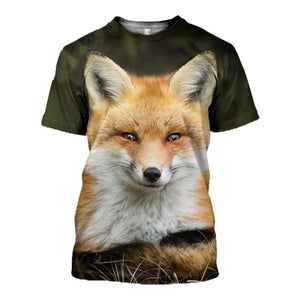 3D Printed Fox Hoodie T-shirt DT050504