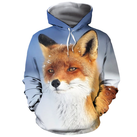 3D Printed Fox Hoodie T-shirt DT050502