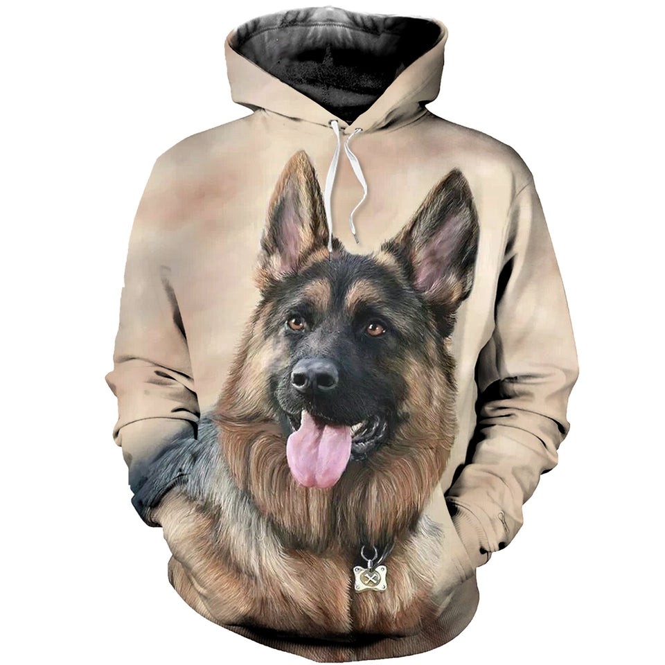 3D Printed German Shepherd Hoodie T-shirt DT050506