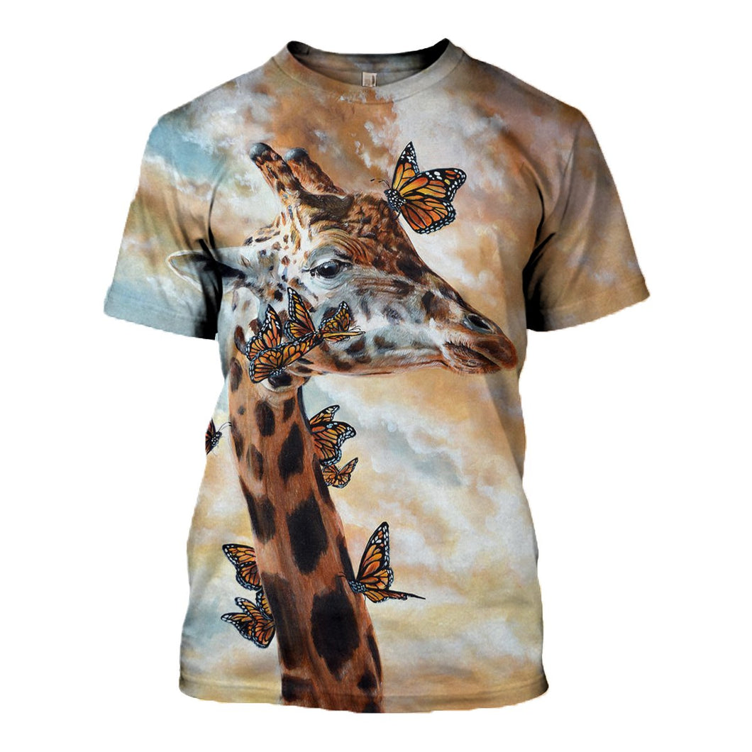 3D Printed Giraffe T Shirt Long sleeve Hoodie DT060606