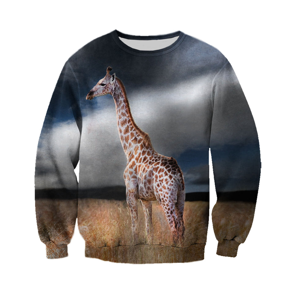 3D Printed Giraffe T Shirt Long sleeve Hoodie DT190502