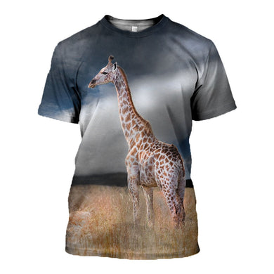 3D Printed Giraffe T Shirt Long sleeve Hoodie DT190502