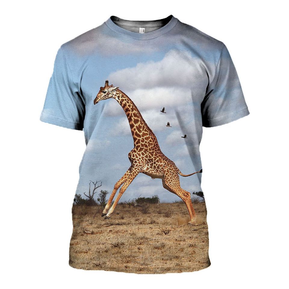 3D Printed Giraffe T Shirt Long sleeve Hoodie DT190503