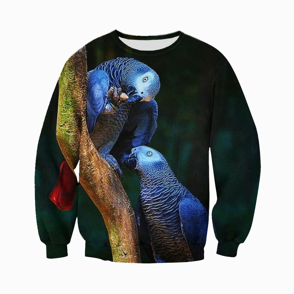 3D All Over Printed African Grey Parrot Shirts And Shorts DT011108