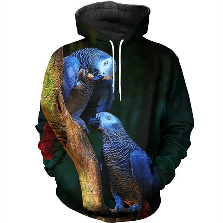 3D All Over Printed African Grey Parrot Shirts And Shorts DT011108
