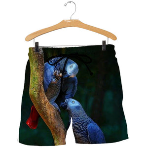 3D All Over Printed African Grey Parrot Shirts And Shorts DT011108