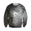 3D Printed Grey Parrot T Shirt Long sleeve Hoodie DT060612