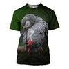 3D Printed Grey Parrot T Shirt Long sleeve Hoodie DT310502
