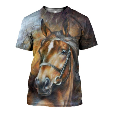 3D Printed Horse T-shirt Hoodie DT100505