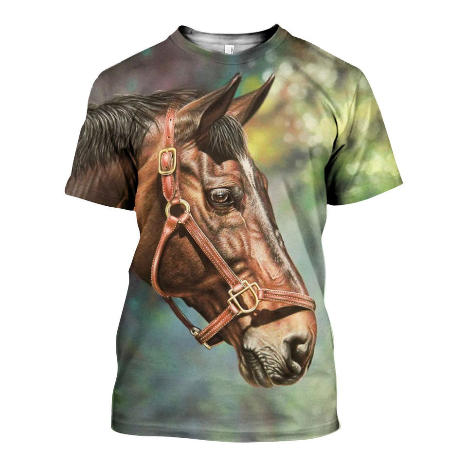 3D All Over Printed Horse Shirts And Shorts DT011106