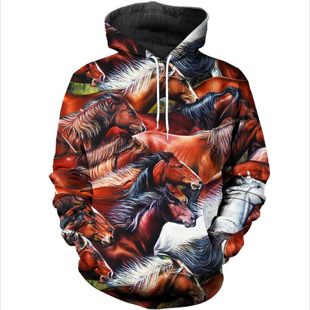 3D All Over Printed Horse Shirts And Shorts DT011109