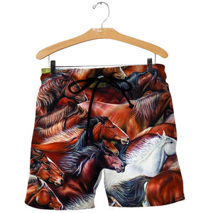 3D All Over Printed Horse Shirts And Shorts DT011109