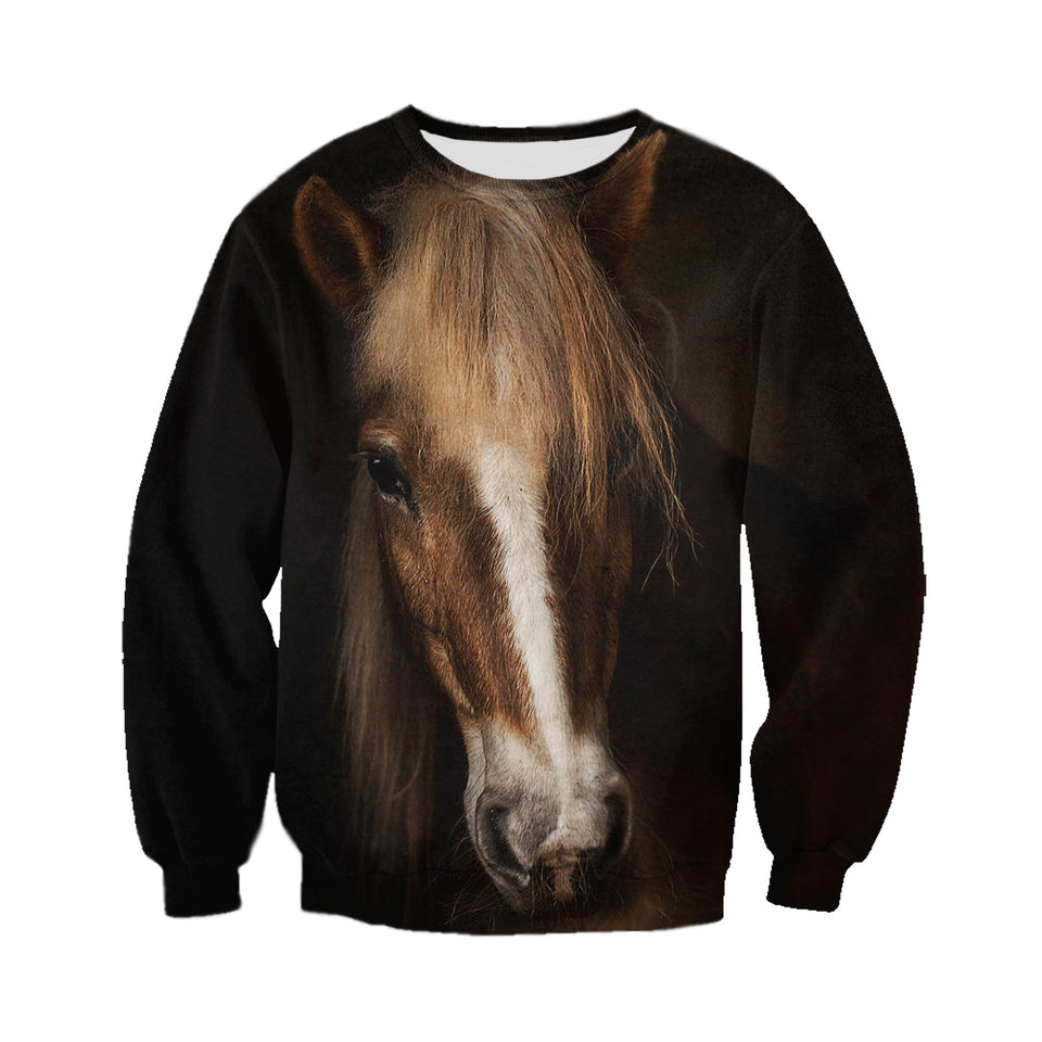 3D Printed Horse T Shirt Long sleeve Hoodie DT060611