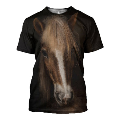 3D Printed Horse T Shirt Long sleeve Hoodie DT060611