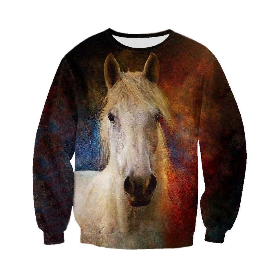 3D Printed Horse T Shirt Long sleeve Hoodie DT060602