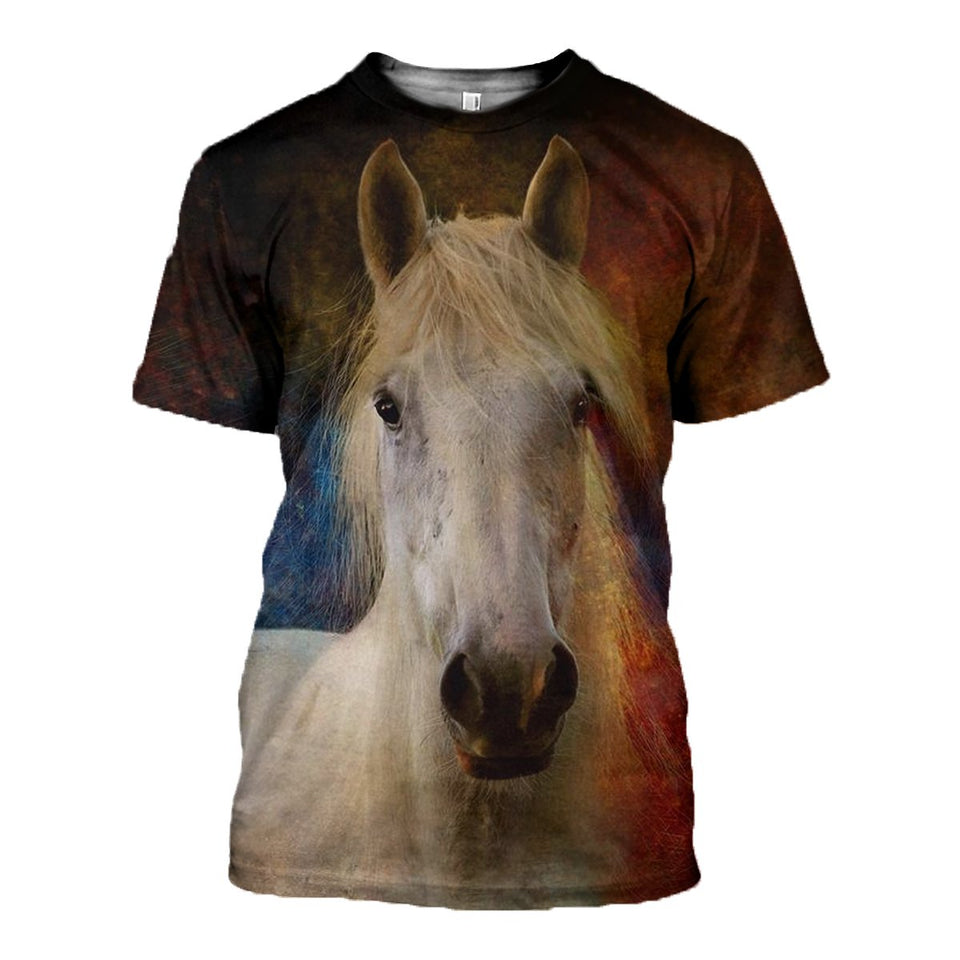 3D Printed Horse T Shirt Long sleeve Hoodie DT060602