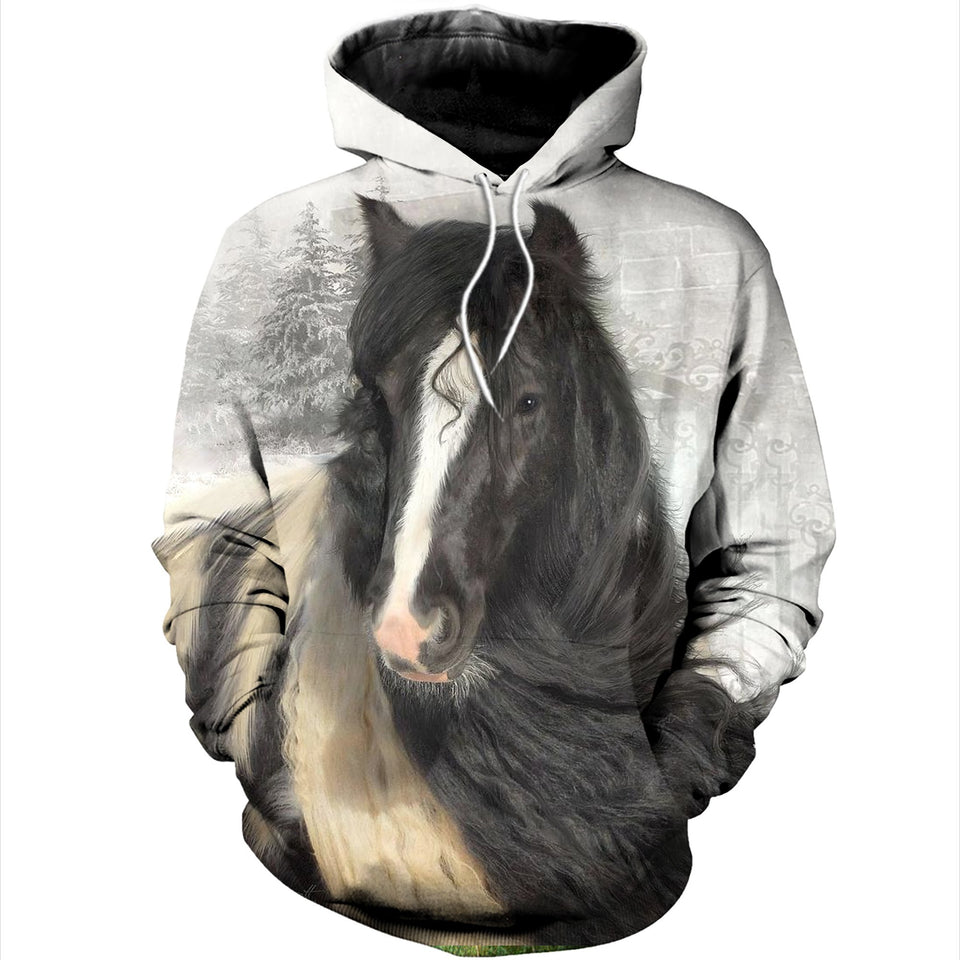 3D Printed Horse T Shirt Long sleeve Hoodie DT060613