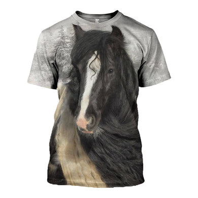 3D Printed Horse T Shirt Long sleeve Hoodie DT060613