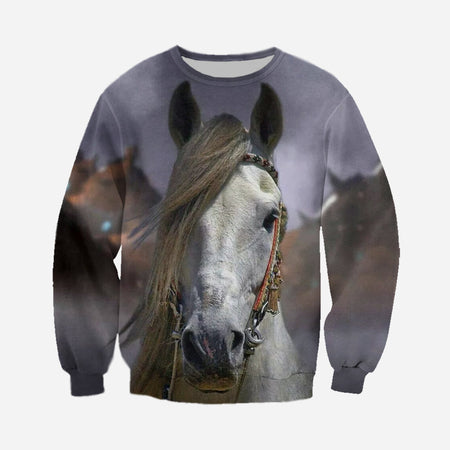 3D Printed Horse T Shirt Long sleeve Hoodie DT150504