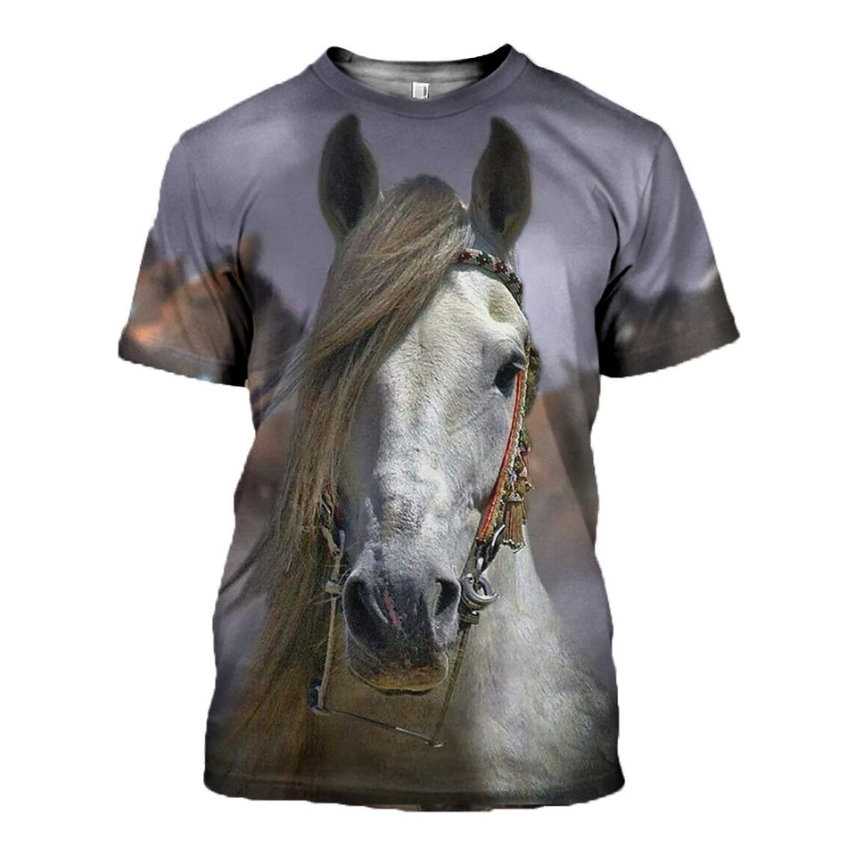 3D Printed Horse T Shirt Long sleeve Hoodie DT150504