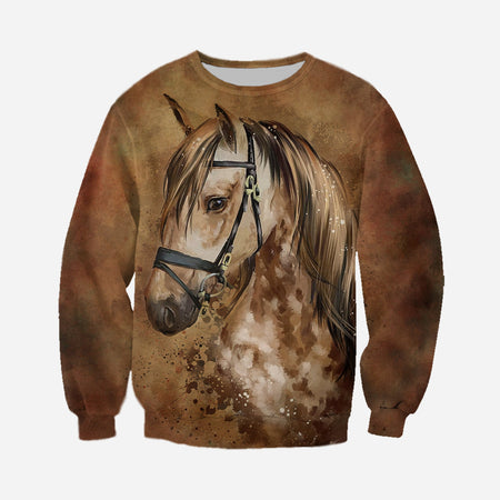 3D Printed Horse T Shirt Long sleeve Hoodie DT190509
