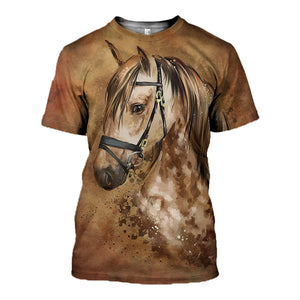 3D Printed Horse T Shirt Long sleeve Hoodie DT190509