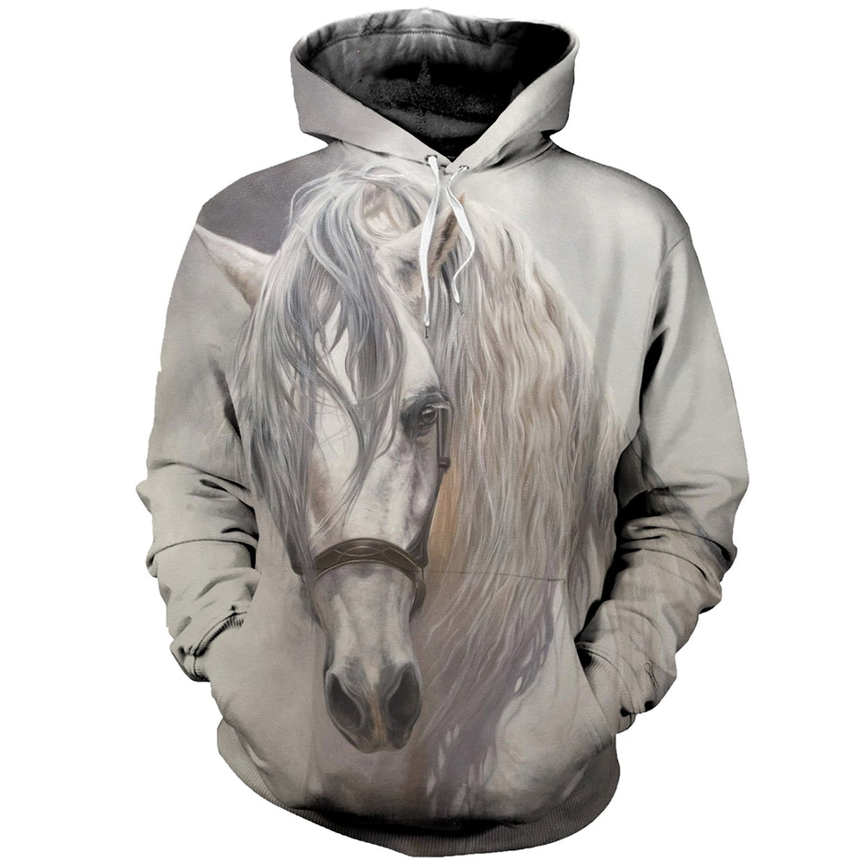 3D Printed Horse T Shirt Long sleeve Hoodie DT190502