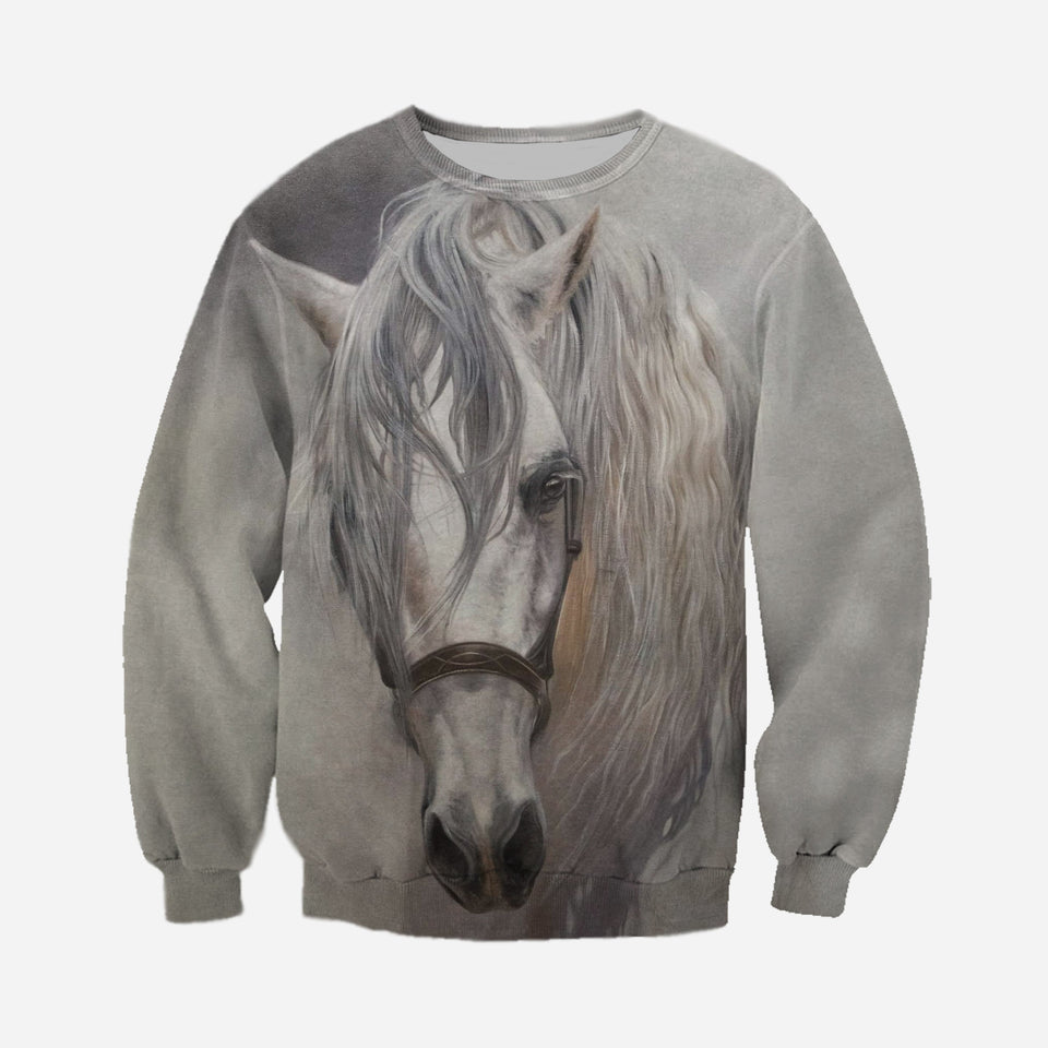 3D Printed Horse T Shirt Long sleeve Hoodie DT190502