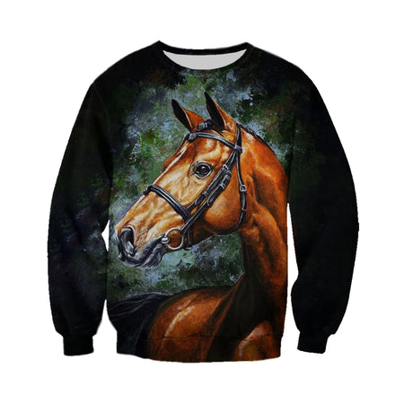 3D Printed Horse T Shirt Long sleeve Hoodie DT190505