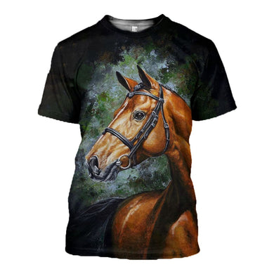 3D Printed Horse T Shirt Long sleeve Hoodie DT190505