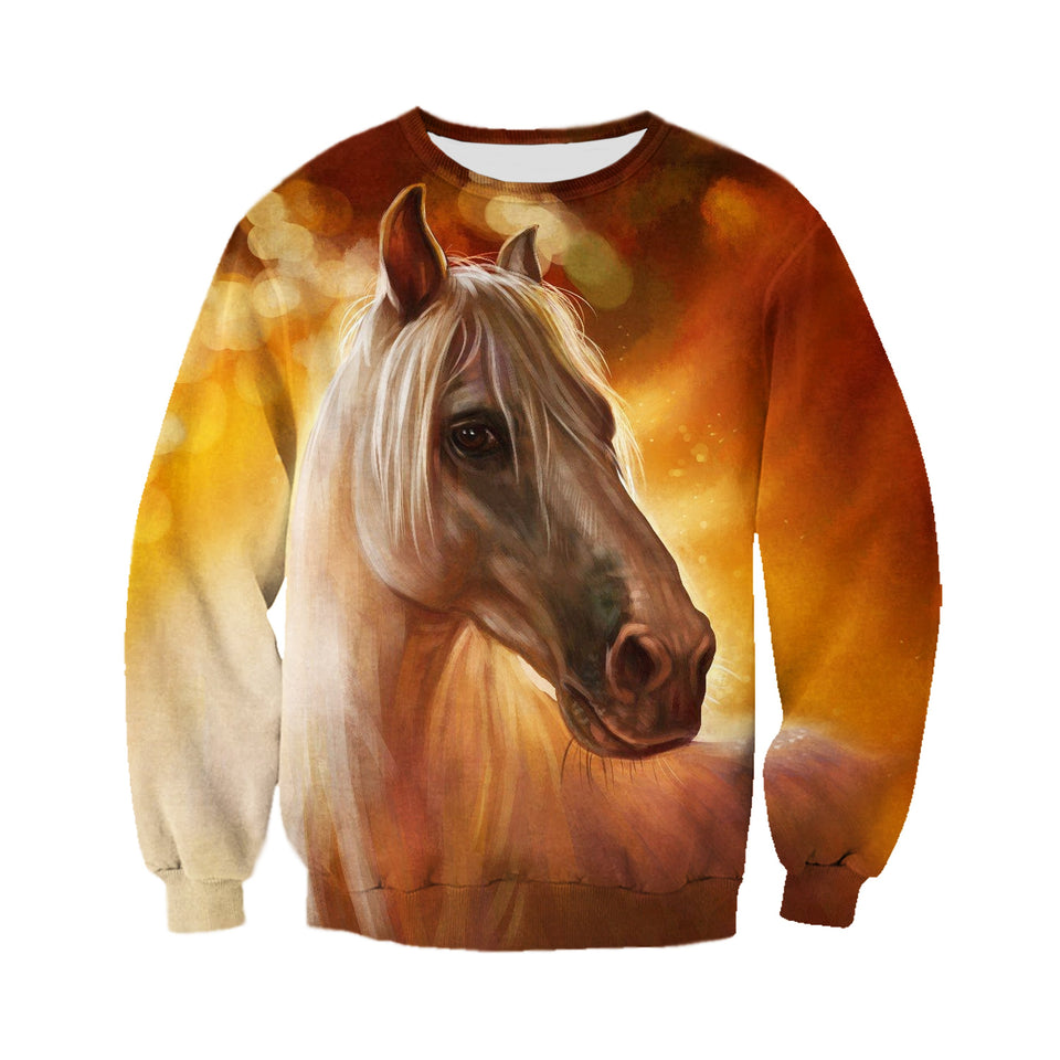 3D Printed Horse T Shirt Long sleeve Hoodie DT240506
