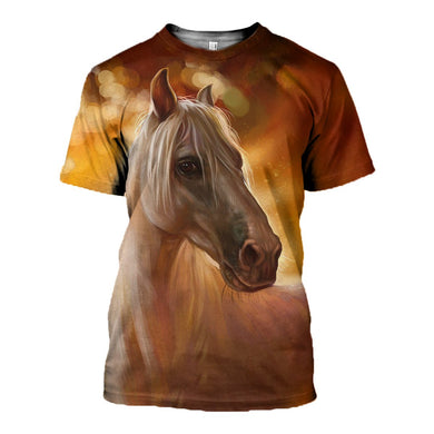 3D Printed Horse T Shirt Long sleeve Hoodie DT240506